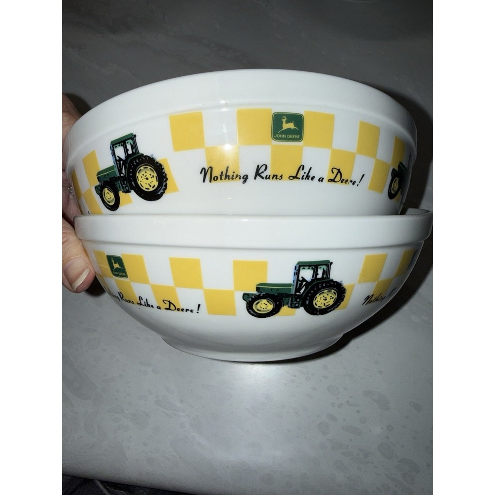 2  John Deere 7" Bowls X 2 1/4"‎ Deep